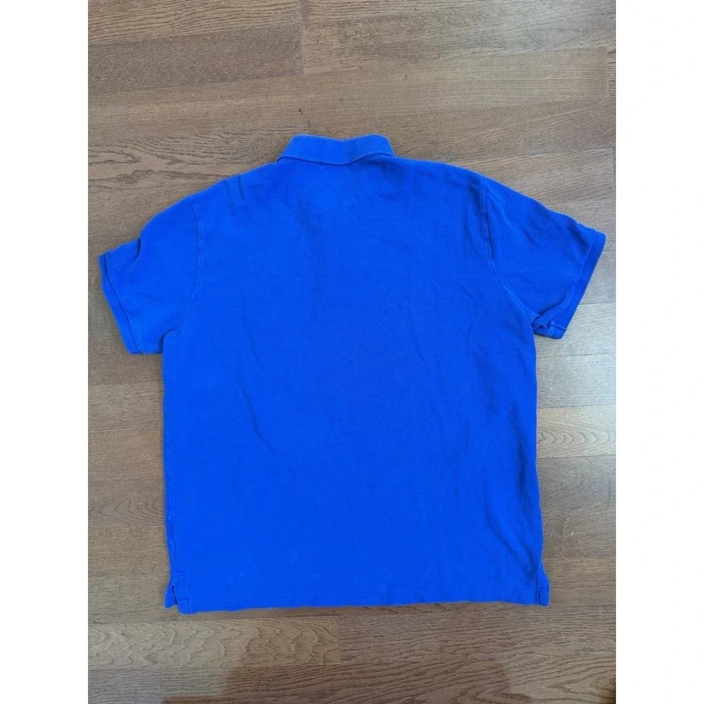 Polo Ralph Lauren Mens Royal Blue Big Pony Custom Slim Fit Mesh Polo Shirt XL